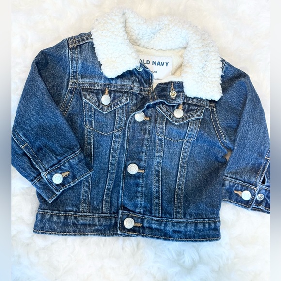 Old Navy Other - Baby Sherpa Lined Jean Jacket | Old Navy Size 6-12m